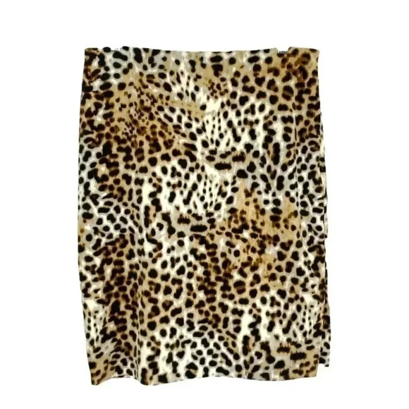 Worthington Leopard Animal Print Skirt - Picture 1 of 8